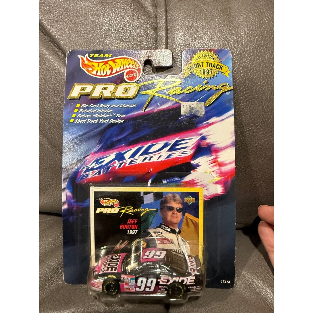 Hot Wheels Pro Racing Jeff Burton 1997 Exide Ford Thunderbird #99 Short Track